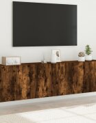 vidaXL ТВ шкафове за стенен монтаж 2 бр опушен дъб 80x30x41 см