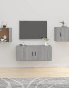 vidaXL ТВ шкафове за стенен монтаж 2 бр сив сонома 40x345x40 см