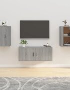 vidaXL ТВ шкафове за стенен монтаж 2 бр сив сонома 40x345x60 см