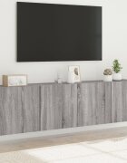 vidaXL ТВ шкафове за стенен монтаж 2 бр сив сонома 80x30x41 см