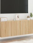 vidaXL ТВ шкафове за стенен монтаж 2 бр сонома дъб 60x30x41 см
