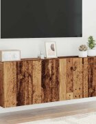 vidaXL ТВ шкафове за стенен монтаж 2 бр старо дърво 60x30x41 см
