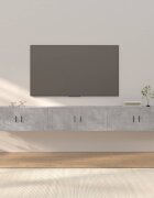 vidaXL ТВ шкафове за стенен монтаж 3 бр бетонно сиви 100x345x40 см