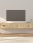 vidaXL ТВ шкафове за стенен монтаж 3 бр сонома дъб 100x345x40 см