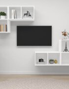 vidaXL ТВ шкафове за стенен монтаж 4 бр бели инженерно дърво