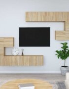 vidaXL ТВ шкафове за стенен монтаж дъб сонома инженерно дърво