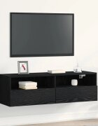 vidaXL TV стенен шкаф 100 x 30 x 30 cm Черния дъб Инженерна дървесина