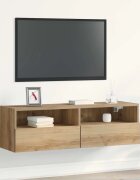 vidaXL TV стенен шкаф 100 x 30 x 30 cm дъб артизан Инженерна дървесина