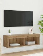 vidaXL TV стенен шкаф 100 x 30 x 30 cm Дъб Инженерна дървесина