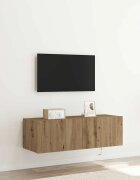 vidaXL TV стенен шкаф 100 x 35 x 31 cm Дъб Инженерна дървесина