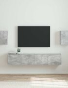 vidaXL TV стенен шкаф 2 бр. Бетон Инженерна дървесина