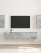 vidaXL TV стенен шкаф 2 бр. Бетон Инженерна дървесина