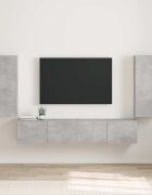 vidaXL TV стенен шкаф 2 бр. Бетон Инженерна дървесина