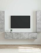 vidaXL TV стенен шкаф 2 бр. Бетон Инженерна дървесина