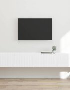 vidaXL TV стенен шкаф 2 бр. Бяло Инженерна дървесина
