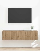vidaXL TV стенен шкаф 2 бр. Дъб Артизан Инженерна дървесина