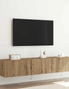 vidaXL TV стенен шкаф 2 бр. Дъб Инженерна дървесина
