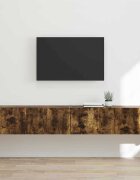 vidaXL TV стенен шкаф 2 бр. Димян дъб Инженерна дървесина