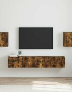 vidaXL TV стенен шкаф 2 бр. Димян дъб Инженерна дървесина