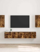 vidaXL TV стенен шкаф 2 бр. Димян дъб Инженерна дървесина