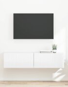vidaXL TV стенен шкаф 2 бр. Гланц бяло Инженерна дървесина