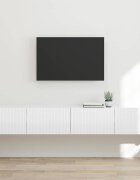 vidaXL TV стенен шкаф 2 бр. Гланц бяло Инженерна дървесина