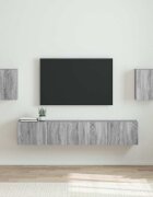 vidaXL TV стенен шкаф 2 бр. Сив Сонома Инженерна дървесина