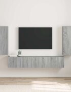 vidaXL TV стенен шкаф 2 бр. Сив Сонома Инженерна дървесина