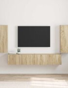 vidaXL TV стенен шкаф 2 бр. Сонома Инженерна дървесина