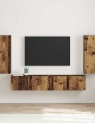 vidaXL TV стенен шкаф 2 бр. Старо дърво Инженерна дървесина