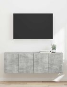 vidaXL TV стенен шкаф 2 бр. Циментено сиво Инженерна дървесина