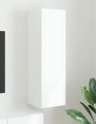 vidaXL TV стенен шкаф 30 x 31 x 100 см Бяло Инженерна дървесина