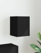 vidaXL TV стенен шкаф 30 x 31 x 40 см Черно Инженерна дървесина