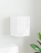 vidaXL TV стенен шкаф 30 x 31 x 40 см Гланц бяло Инженерна дървесина