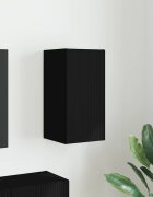 vidaXL TV стенен шкаф 30 x 31 x 60 см Черно Инженерна дървесина