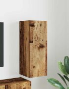vidaXL TV стенен шкаф 30 x 31 x 80 см Старо дърво Инженерна дървесина