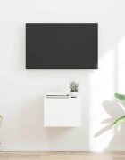 vidaXL TV стенен шкаф 39 x 31 x 295 см Бяло Инженерна дървесина