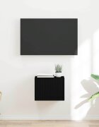 vidaXL TV стенен шкаф 39 x 31 x 295 см Черно Инженерна дървесина