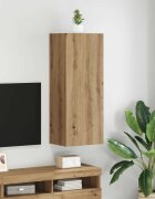 vidaXL TV стенен шкаф 405 x 30 x 102 см Дъб Инженерна дървесина