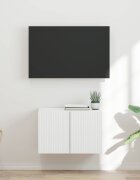 vidaXL TV стенен шкаф 595 x 31 x 40 см Бяло Инженерна дървесина