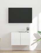 vidaXL TV стенен шкаф 595 x 31 x 40 см Лъскаво бяло