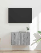 vidaXL TV стенен шкаф 595 x 31 x 40 см Сив Сонома Инженерна дървесина