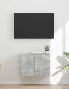 vidaXL TV стенен шкаф 595 x 31 x 40 см Циментено сиво