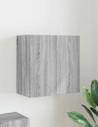 vidaXL TV стенен шкаф 595 x 31 x 60 см Сив Сонома Инженерна дървесина