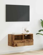 vidaXL TV стенен шкаф 60 x 30 x 30 cm Старо дърво Инженерна дървесина