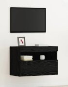 vidaXL TV стенен шкаф 60 x 30 x 40 см Черен дъб Инженерна дървесина