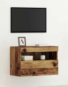 vidaXL TV стенен шкаф 60 x 30 x 40 см Старо дърво Инженерна дървесина