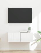 vidaXL TV стенен шкаф 785 x 30 x 295 cm Бяло Инженерна дървесина