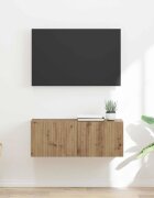 vidaXL TV стенен шкаф 785 x 30 x 295 cm Дъб артизан