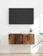 vidaXL TV стенен шкаф 785 x 31 x 295 см Старо дърво